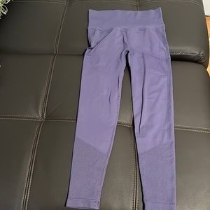 Purple leggings with butt scrunch